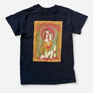 Retro Fleetwood Mac t-shirt faded band tee‎ art nouveau poster graphic women's S